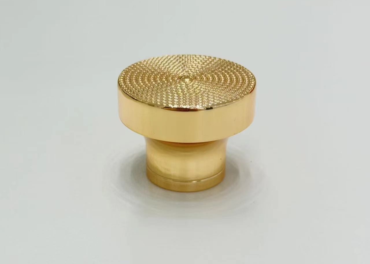 Durable And Elegant Gold Metal Perfume Cap For Branding And Personalization