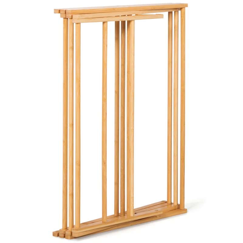Space-saving 120*50*150cm Bamboo Accordion Clothes Dryer Drying Rack for Clothing