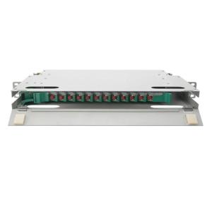  12 Core ODF Patch Panel FC 1U Rack Mount Box 19&quot; Fiber Optic Manufactures