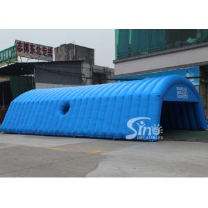 Blue Long Inflatable Tunnel Tent With Double N Quadruple Stitching