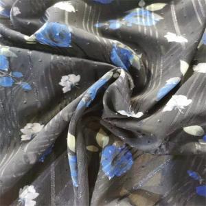 Silver Yarn Sublimation Printed Fabric 75dx75d Digital Printed 120gsm Polyester