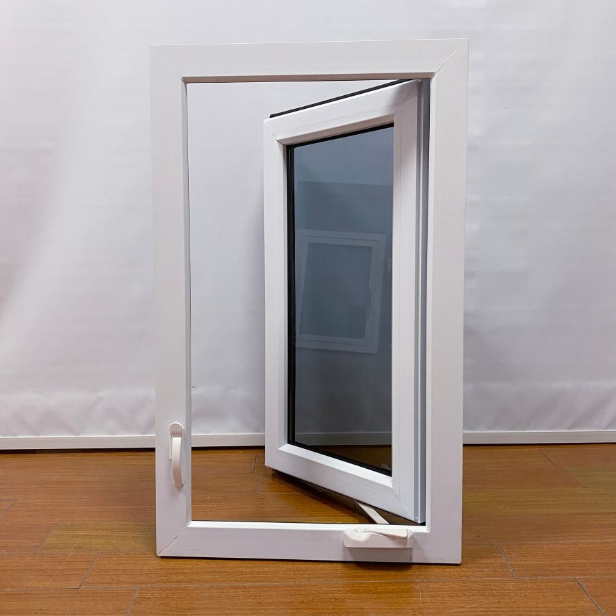 Lockable PVC Casement Windows American Style Flush Sash Upvc Windows Double Glazing