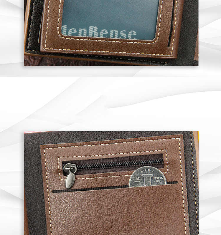 Availiable Sample Portable Card Wallet Oil Wax Cowhide Leather Money Bag for Men