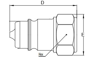 Machinning 1 Inch Threaded Hydraulic Quick Coupler