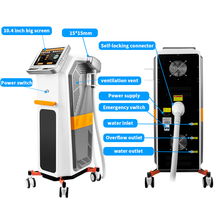 Fast Diode Laser Hair Removal Machine Triple Wave 810nm Skin Rejuvenation 2000w