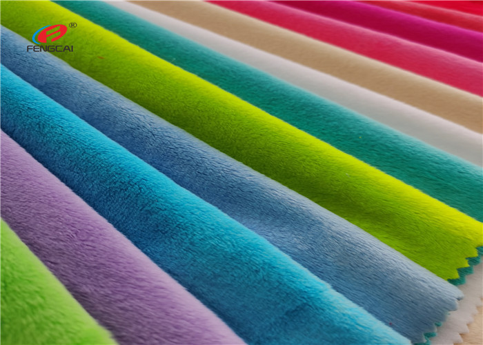 Foil Print Knitted Minky Brush Velboa Fabric 100% Polyester Super Soft For Garment