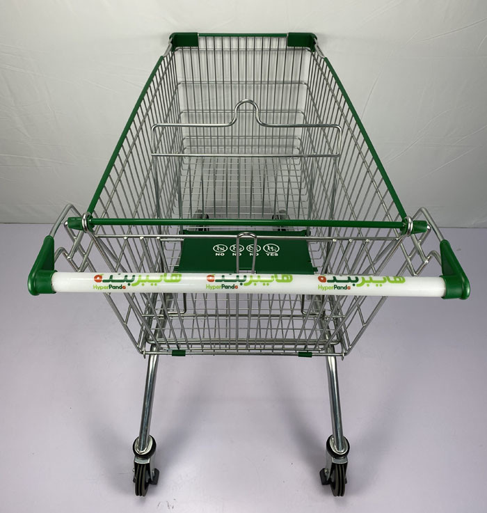 Super Large 275L Grocery Shopping Trolley Q195 Steel Metal Shopping Cart