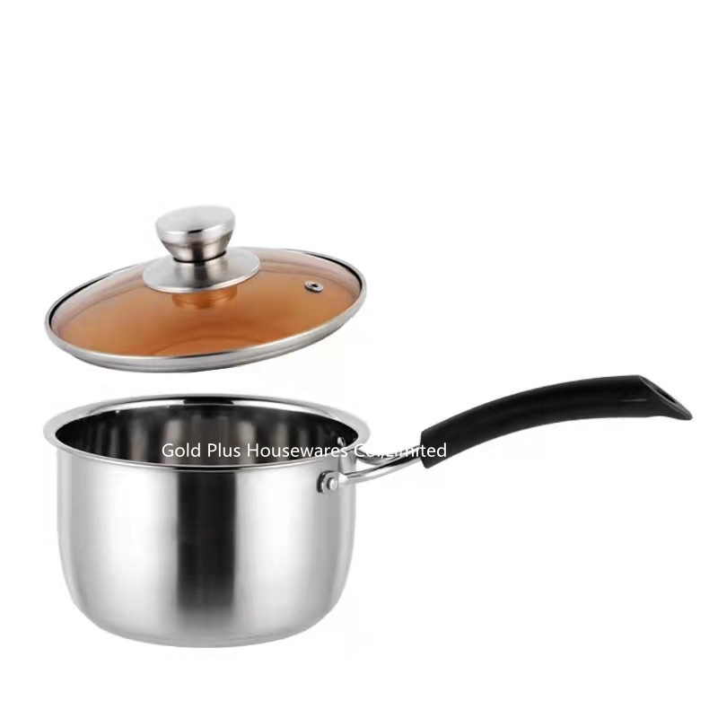 18cm Stainless Steel Cooking Pot With Compound Bottom Bakelite Ear