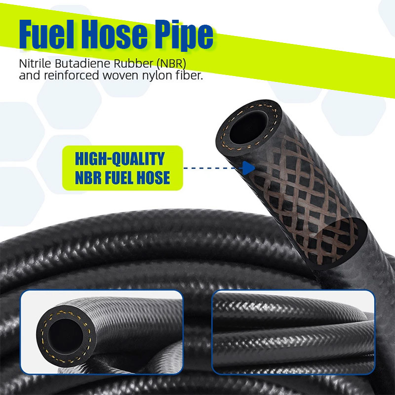 Multi Layer Rubber Fuel Hose With High Tensile Polyester Reinforcement Wear Resistant