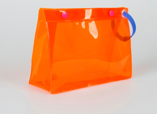Customized Candy Color Clear Plastic Toiletry Bag With Customized Size
