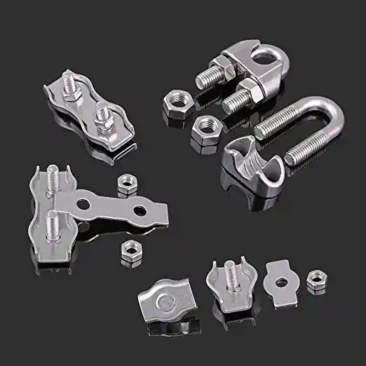 Adjustable Stainless Steel Wire Rope Clamp Electro Galvanized For Metal Riggings
