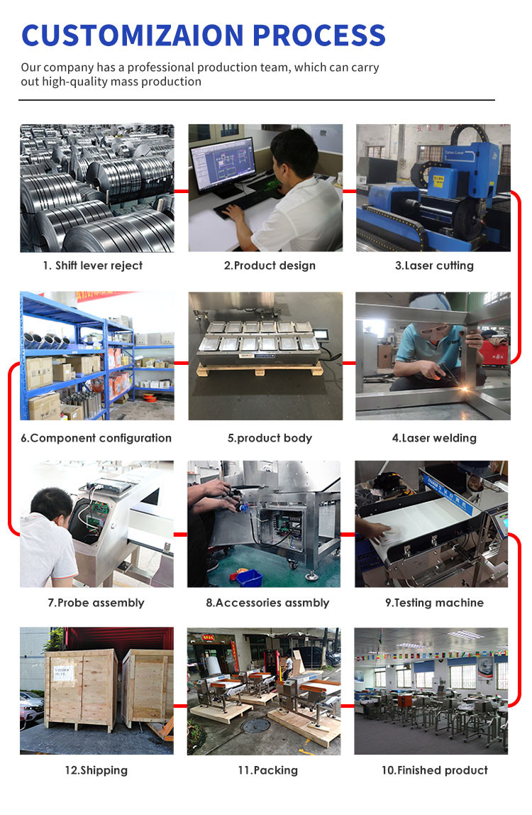 High Speed Conveyor Weight Checking Machine For Vegetables 2 Years Warranty