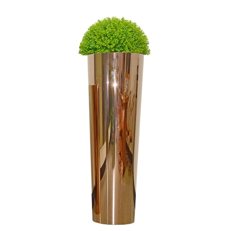 Outdoor and indoor garden decorative round flower pots metal planter