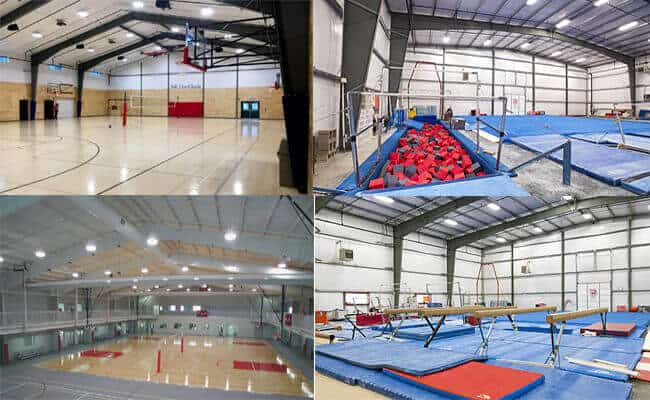 Durable Steel Construction Football Soccer Modular Stadium Design Prefab Sports Buildings