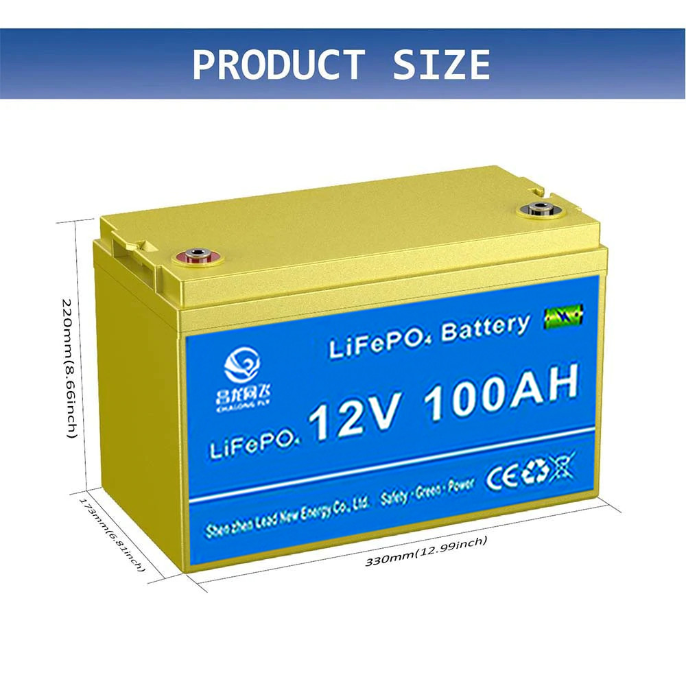 OEM ODM Lead Acid Replacement LiFePO4 Lithium Battery 12.8V 100AH 200AH Rechargeable For EV