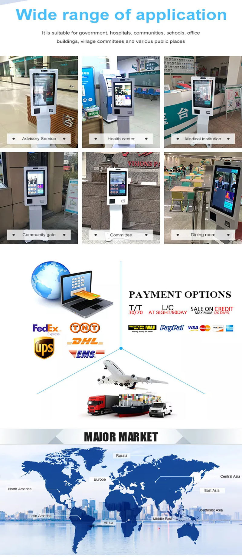Convenient And Applicable Self Service for Ordering 1200cd/m2
