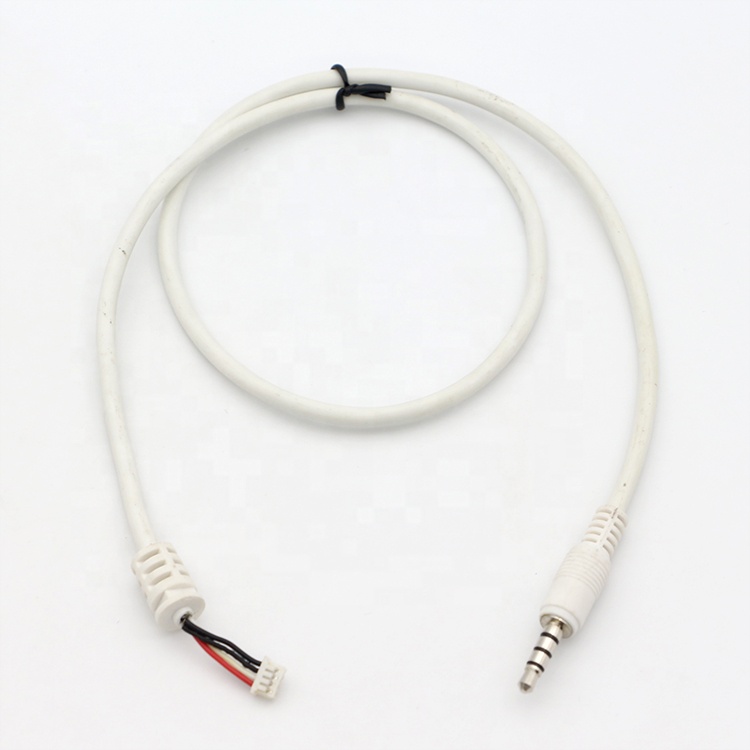 Custom White 3.5mm TRRS Audio DC Jack to JST Connector 2.0mm 2.54mm Pitch Assembly Cable