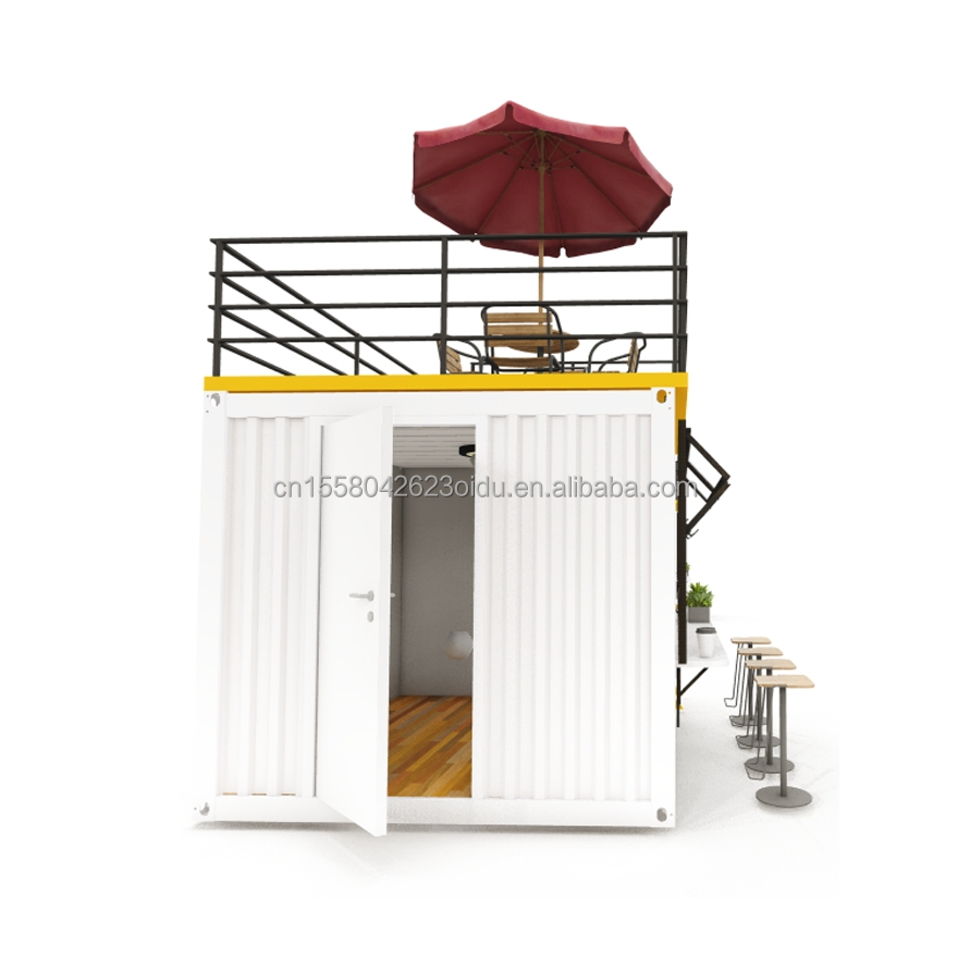 Galvanized Steel Bending 180g Frame Modern 10ft Container Bar Food Shop for Outdoor Made of Modified Shipping Container