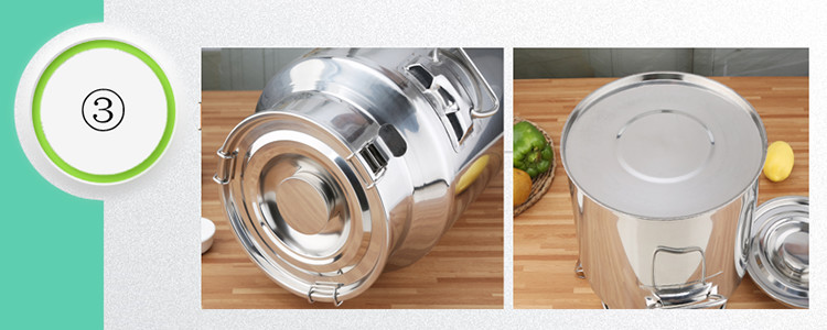 15L Storage Mixing Tank SS 304 Food packaging Stainless Steel Milk Pail