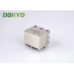 RJ45 Multiple Port Connectors Stack MJ ASSY 8POS 2X2 CAT6 with magnetics