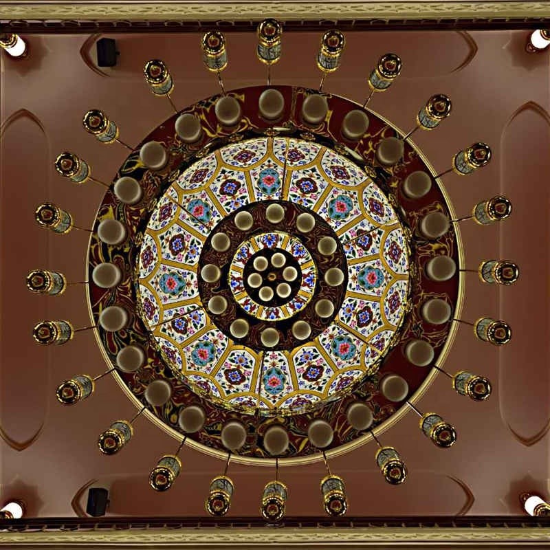 Customization project Masjid islamic chandelier large luxury gold mosque lighting(WH-DC-51)