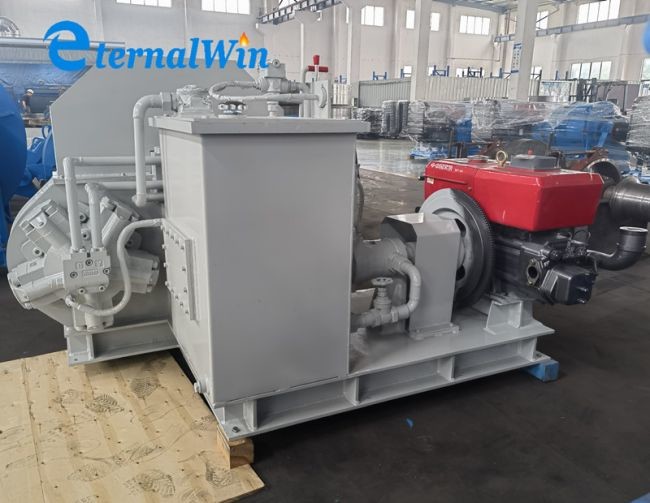 Marine Diesel Engine Hydraulic Single Gypsy Anchor Windlass 34mm Chain