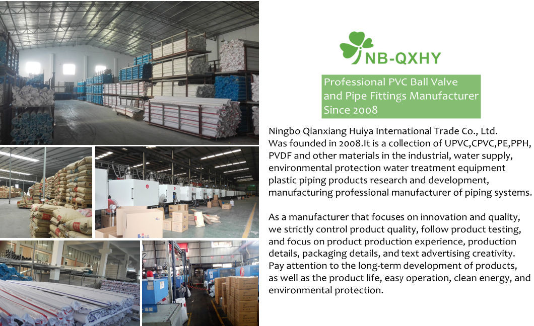 Nb-Qxhy Hot Selling 1/2&quot;-4&quot; CPVC PVC Plastic Single/Double Union Ball Valve