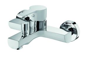  Chrome-plated and white color Single-lever Bath Mixer Tap Wall Mounted Brass Manufactures
