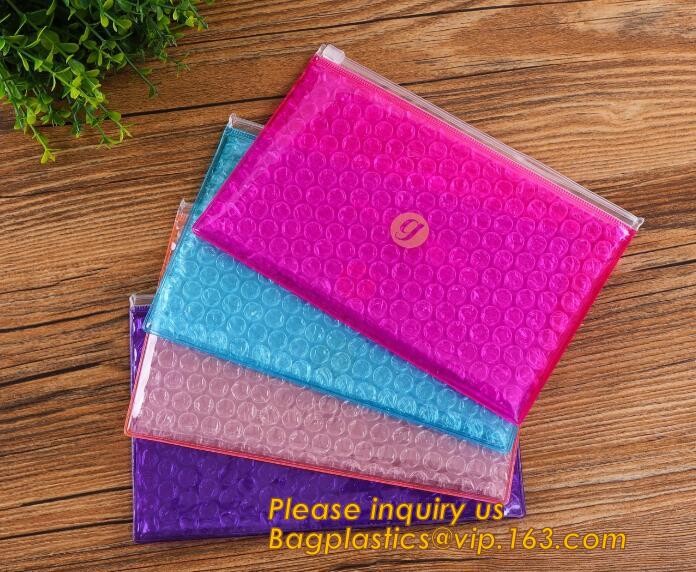 air mail metallic holographi rose gold bubble padded mailer / Zip lockkk bubble bag/ slider bubble bag,Holographic Factory