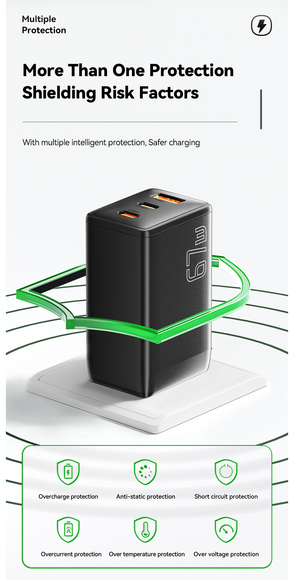 ESSAGER G671A2CU Series USB Fast Charger Type C Quick Charger 67W