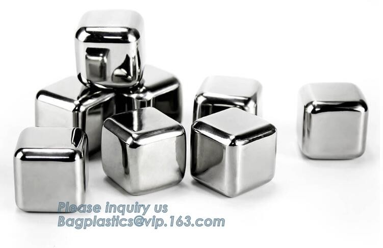 Bar accessories recyclable stainless steel whiskey ice cube stones, Stainless Steel Ice bar cooler, steel bar cold fresh