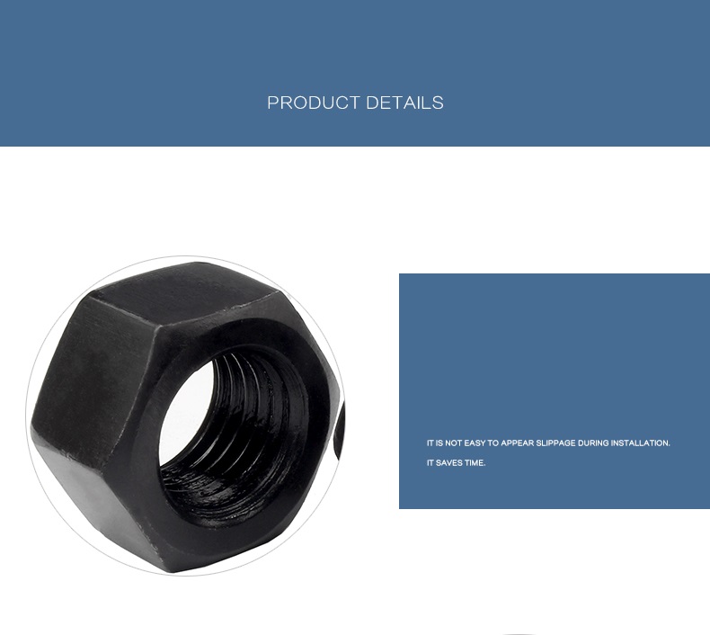 Galvanized Finish ZINC M36 Hex Head Nut DIN934 for Industrial Machinery Parts