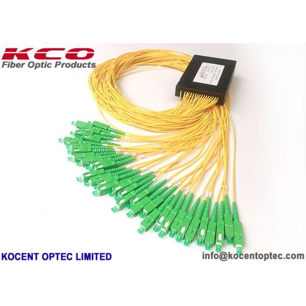 2.0mm 3.0mm FTTH 1x32 SC APC G567A2 Fiber Optic Splitter PLC Splitter with ABS