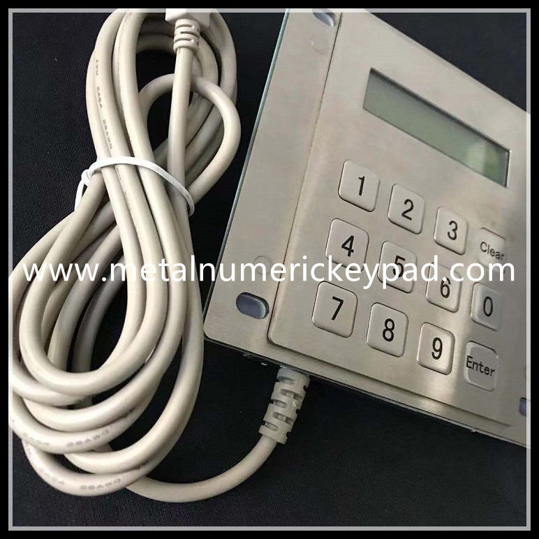 12 Key Stainless steel 304 Metal Numeric Keypad With LED Display