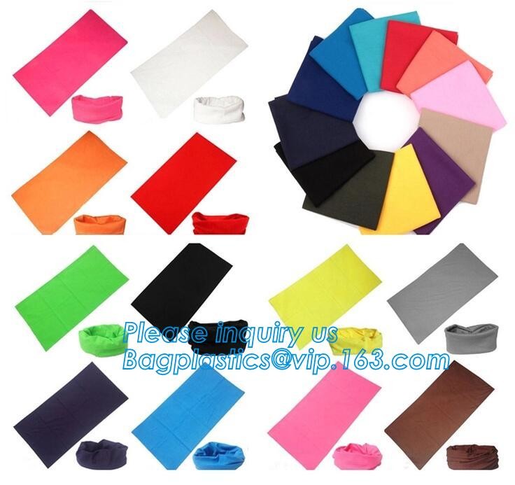 custom made digital sublimation polyester colorfast printed bandana,custom headwear printed seamless neck tube polyester