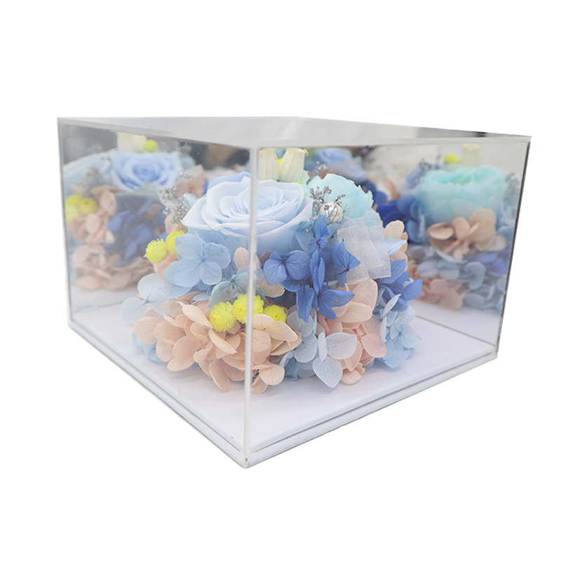 Colorful Vivid Preserved Rose Gift Box Can Lasting For A Long Time