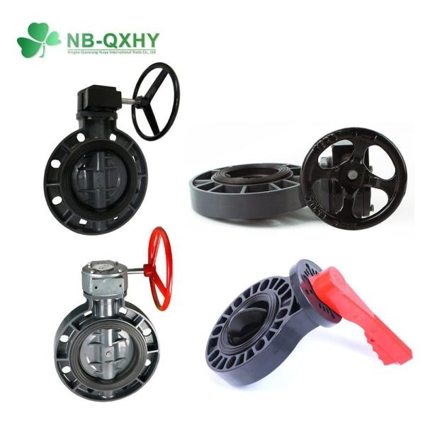 3"-12" Inch PVC Plastic Butterfly Valve with Black Body and Normal Valve Stem NB