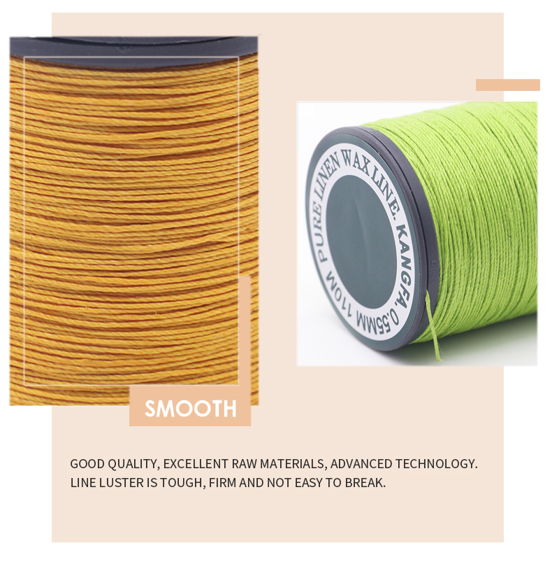 0.55mm 35g High Tenacity Leather Sewing Thread 70m Linen Waxed Thread in 40 Colors