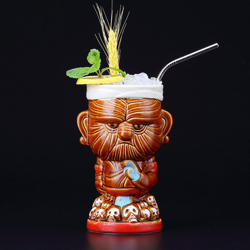 Creative Ceramic Tiki Mugs Hawaiian Cocktail Mug Porcelain Beer Wine Mug Drinkware