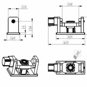 CNC Rotary 4th A Axis C Axis Dividing Index Head Harmonic Gearbox Ratio 10:1