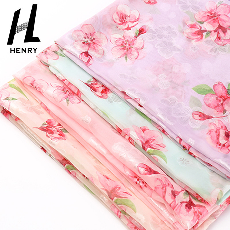 Custom Pattern Soft Tulle Fabric Chiffon Floral Print For DIY Decoration