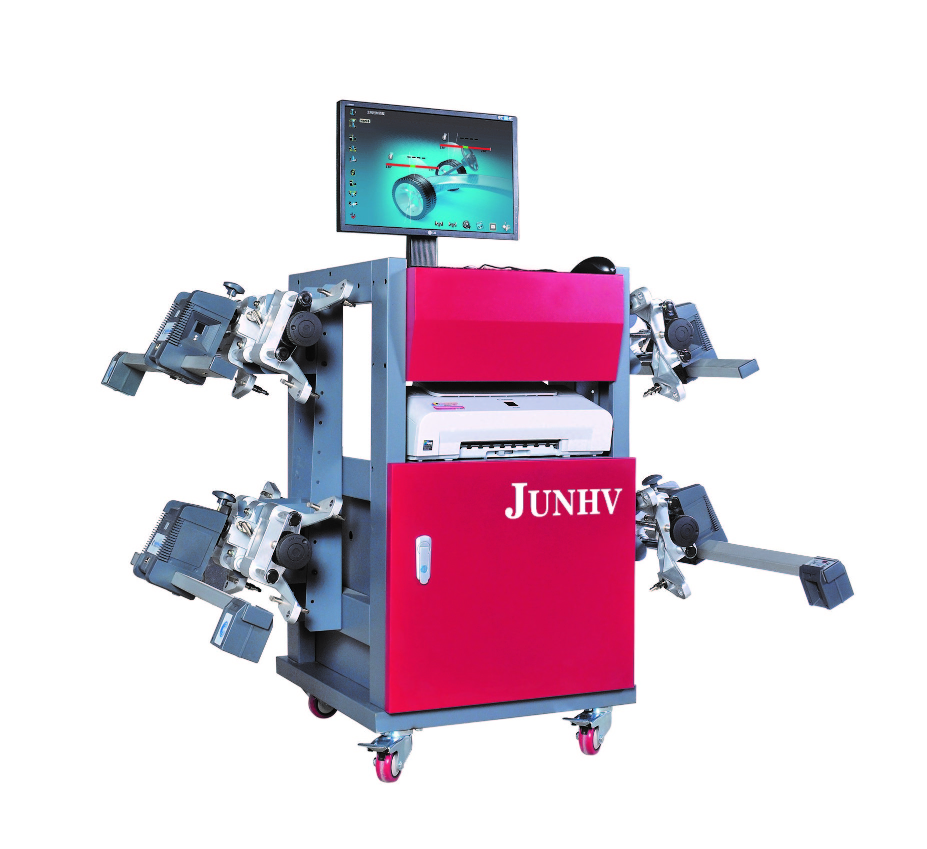 Steering Lock Auto Alignment Machine , 380v Four Wheel Alignment Equipment