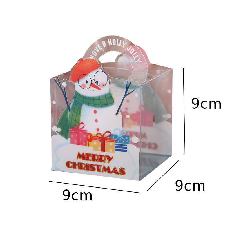 Custom Logo Folding Plastic PVC Cake Box Clear Gift PET Box For Christmas Apple Candy