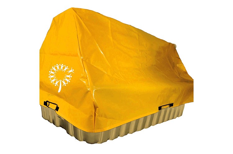 Flat Bottom 600D Vinyl Cover /Plastic Poly Pallet Cover, Big Square Bottom Poly Pallet Cover, Huge Clear Plastic Pall