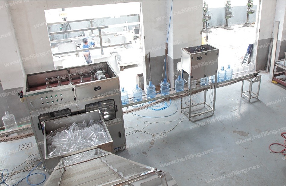 Automatic Five Gallon Filling Capping Labeling Machine 600pcs/H