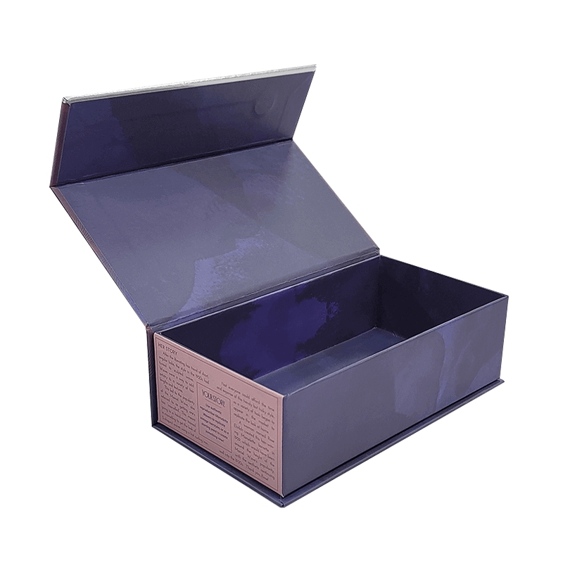 White Stylish Magnetic Packaging Box UV Coated Flip Magnetic Gift Box For Stickers