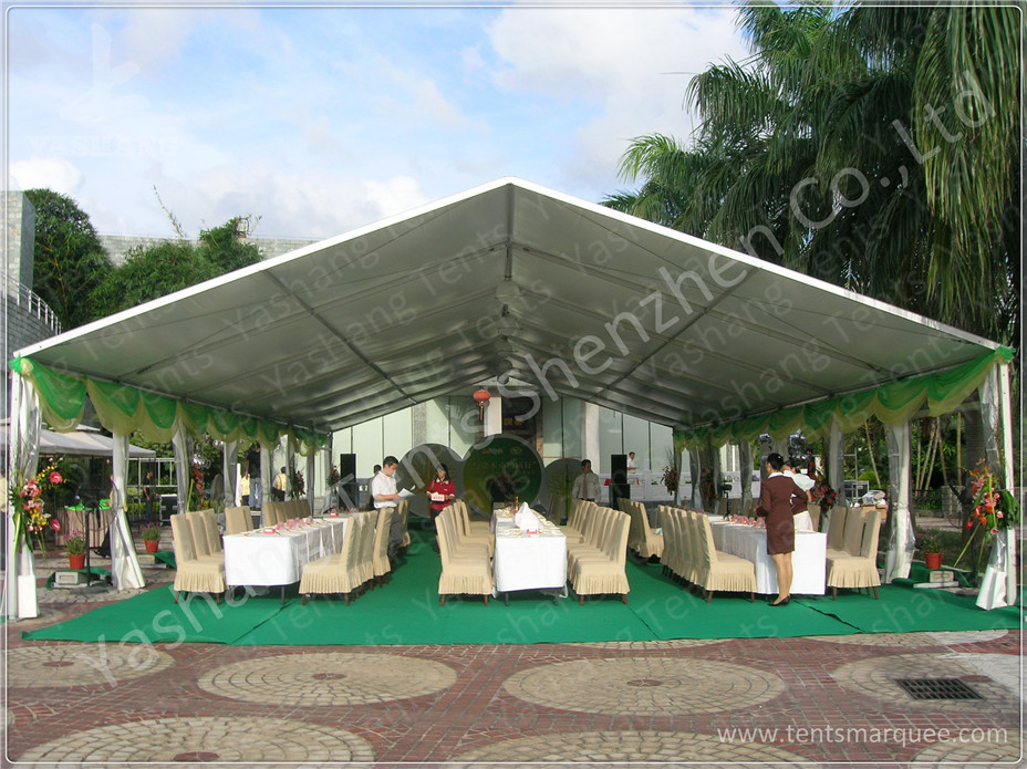 100 Seater Temporary Outdoor Garden Party Canopy Tent Open Gable Sunshade Construction