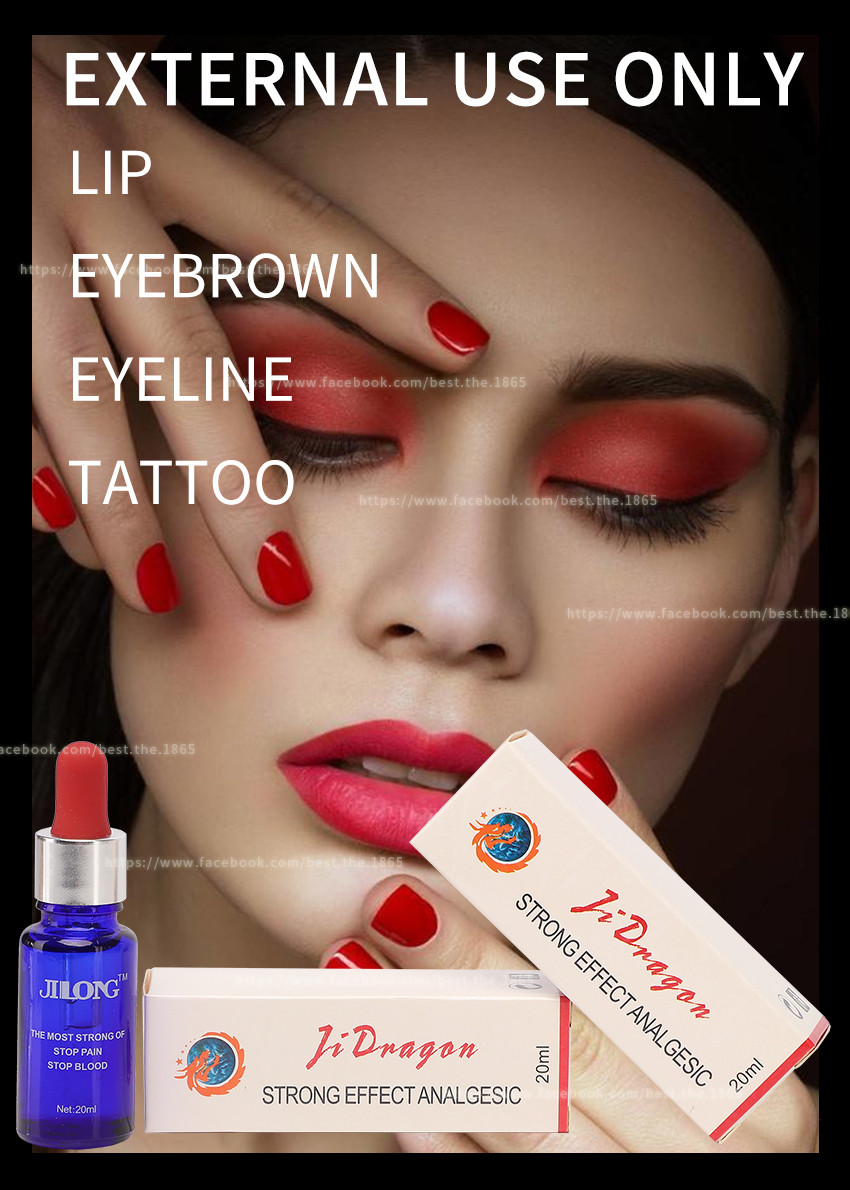 JINLONG Tattoo Anesthetic Liquid Transparent Freeze Ice Pain Stop Liquid 20ml