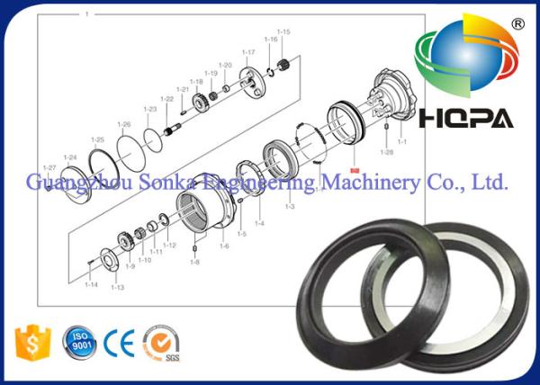 Excavator Parts Rotary Oil Seal K9003721 , Hydraulic Motor Seal Kits Eco