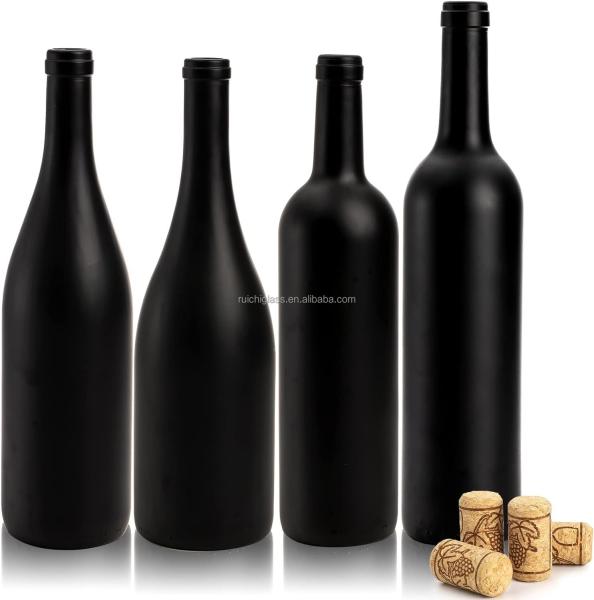 500ml/750ml/1500ml Green Frosted Glass Wine Bottle for Industrial Beverage